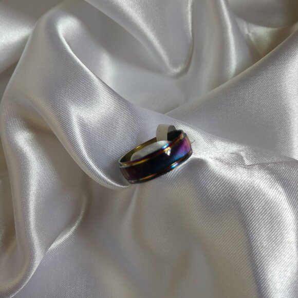 Unisex Elegant Multicolor Ring Size 11 - Picture 3 of 5